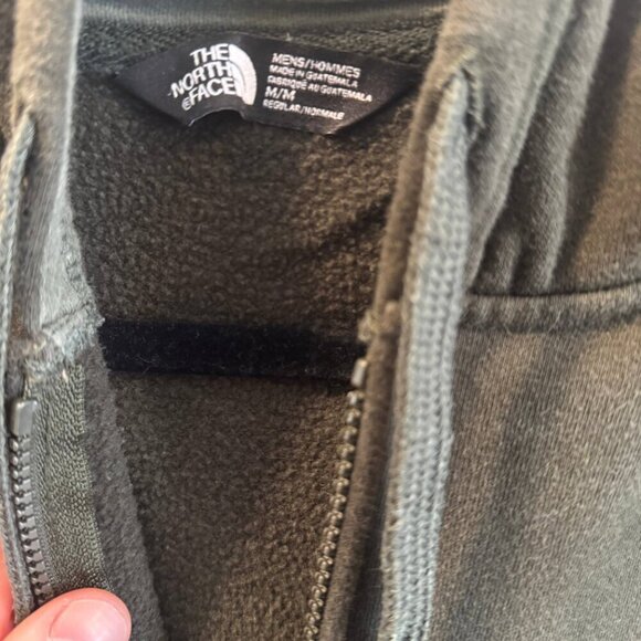 The North Face Spellout Hoodie Mens Medium Green Long Sleeve Full Zipper Pockets - Picture 11 of 11